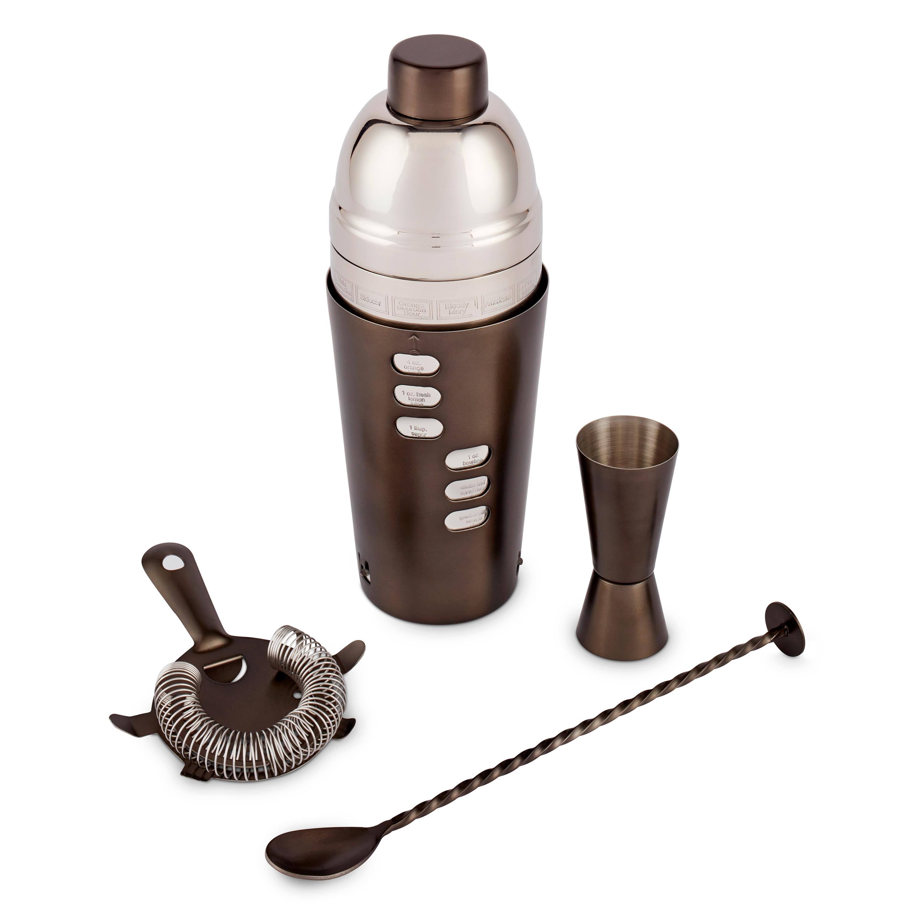Wine Enthusiast  Dial-a-Recipe Cocktail Shaker and Bar Tools Set