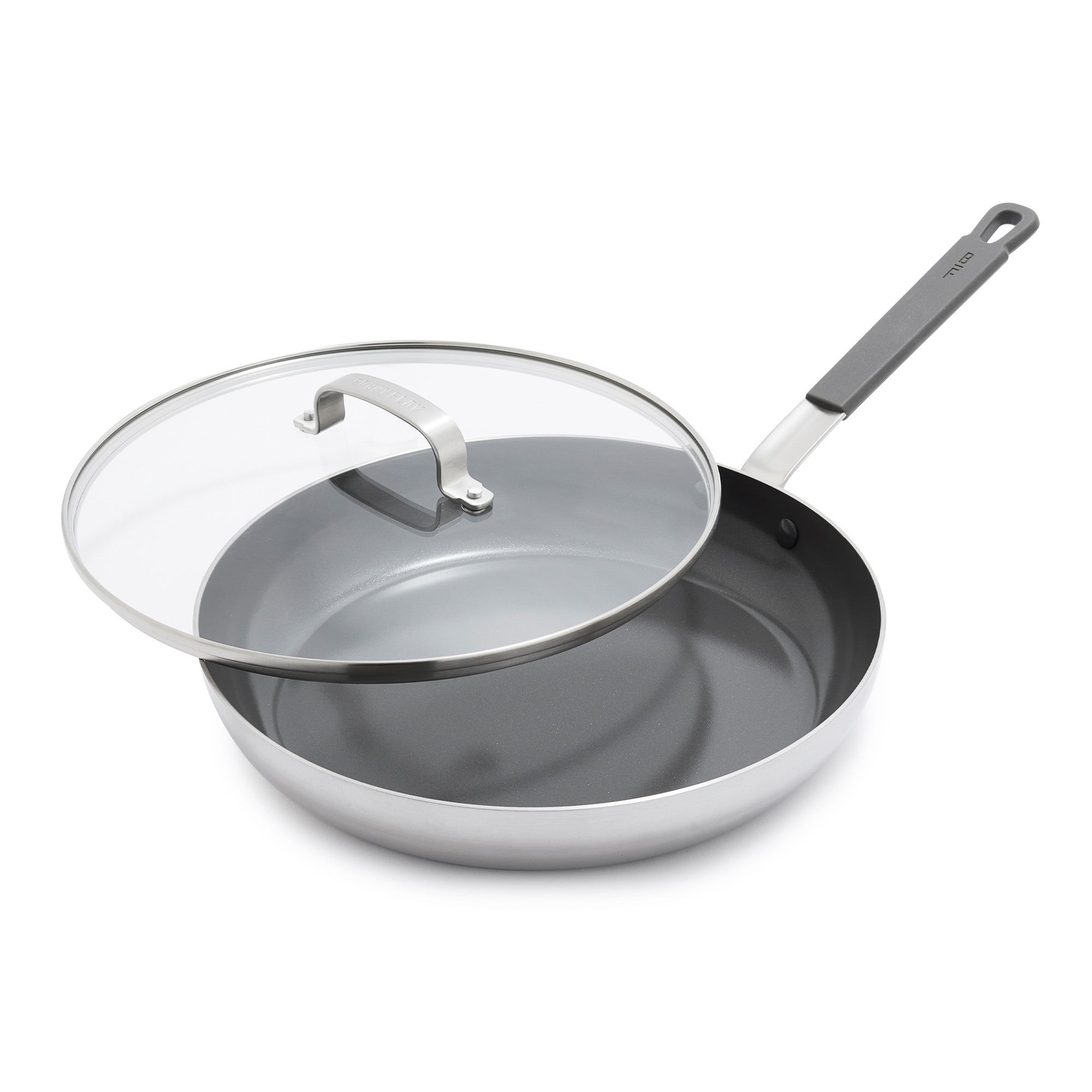 Stainless Steel PFAS-Free Nonstick 12" Fry Pan w/ Lid