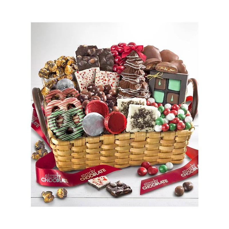 Simply Chocolate Deluxe Celebrate the Season Basket