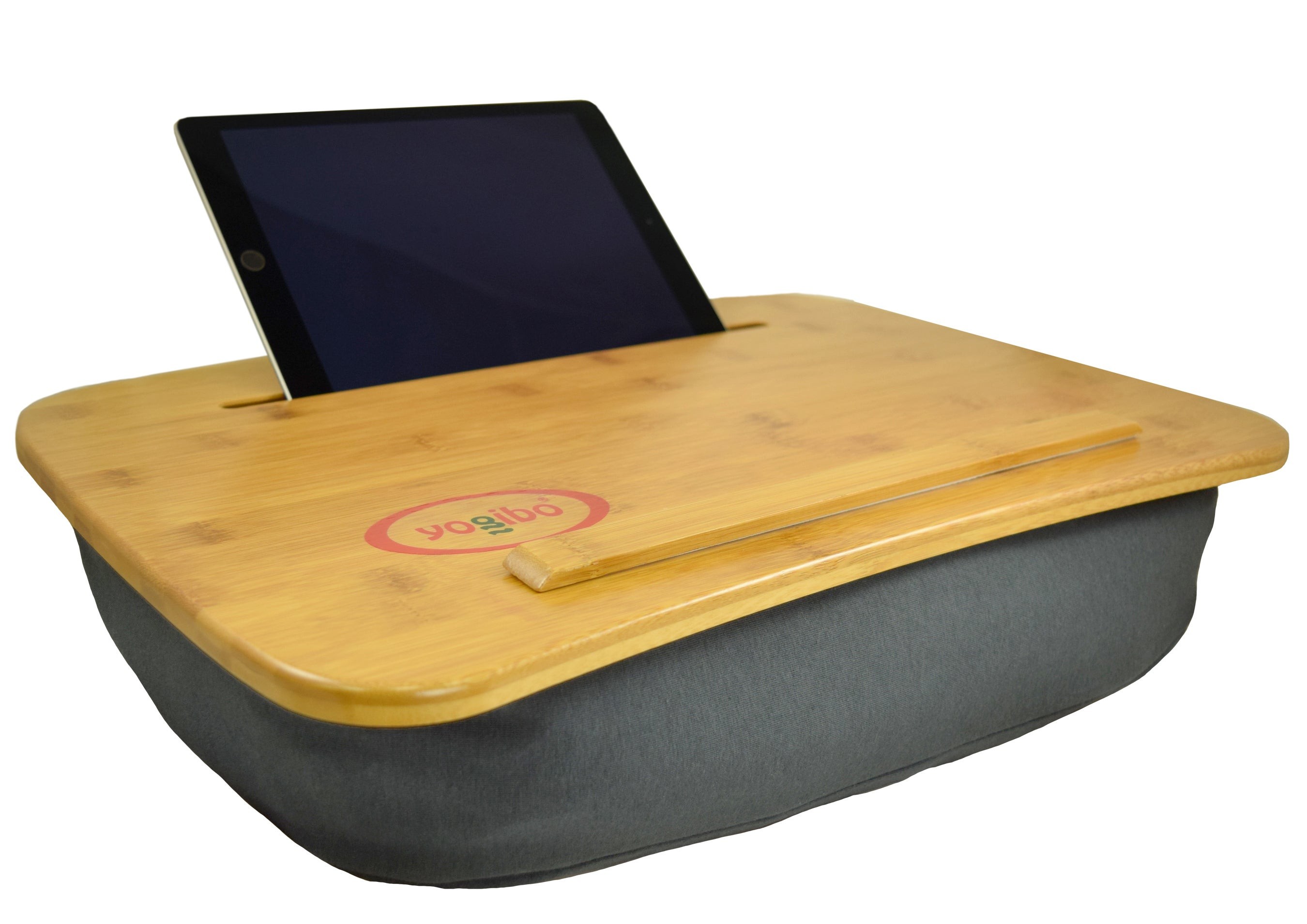 Traybo 2.0 Bamboo Laptop Tray w/Tablet Holder Dark Gray
