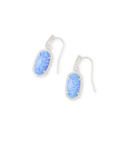 Kendra Scott Lee Silver Drop Earrings Ocean Opal