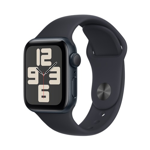 Apple Watch SE GPS 40mm Midnight Aluminum Case with Midnight Sport Band, Medium/Large