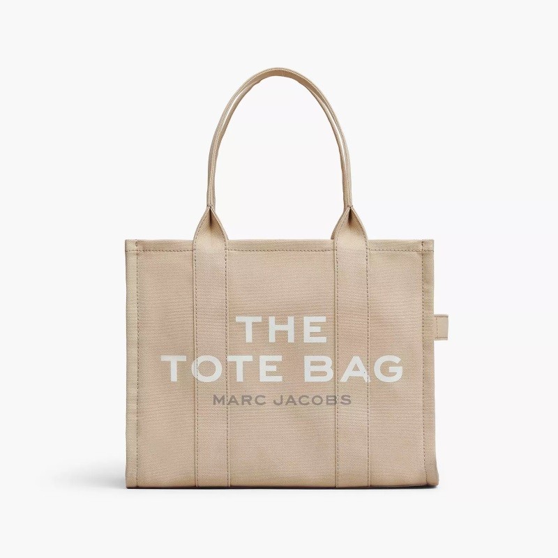 The Large canvas Tote Bag in Beige