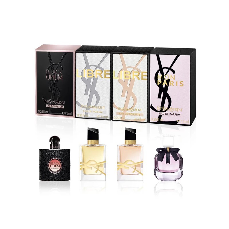 YSL Miniature (W) 4Pcs 7.5Ml Set: Libre EDP/ Libre EDT/Black Opium/Mon Paris