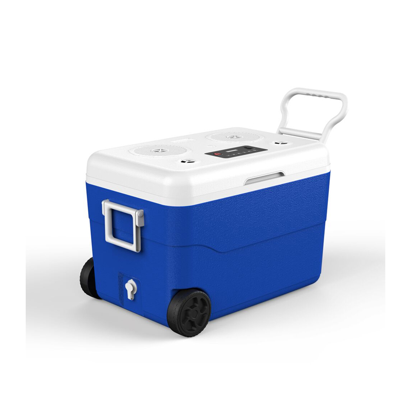55 - Quart Hard Wall Cooler with Speakers and Power Bank - (Blue)