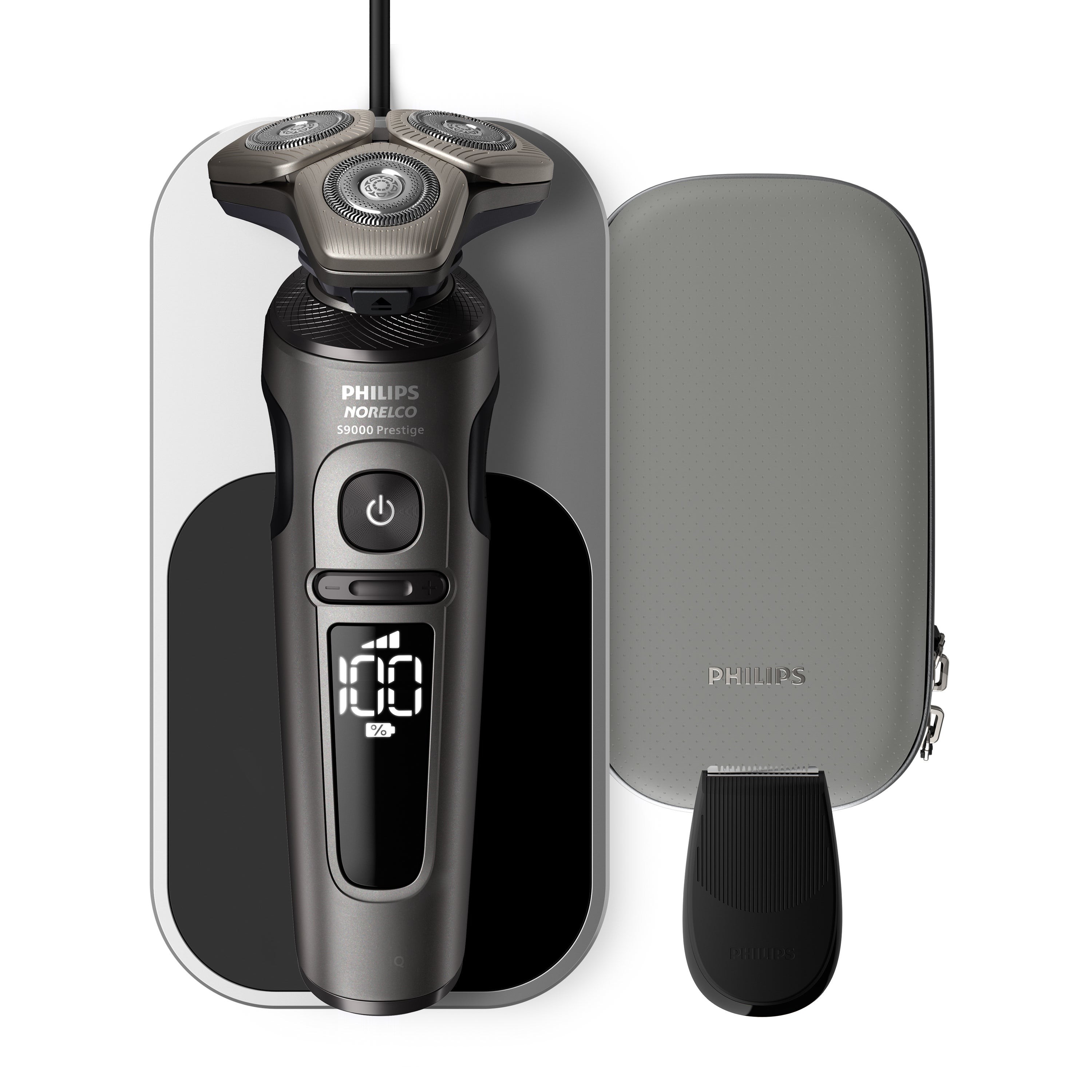 S9000 Prestige Wet & Dry Electric Shaver w/ Qi Charger