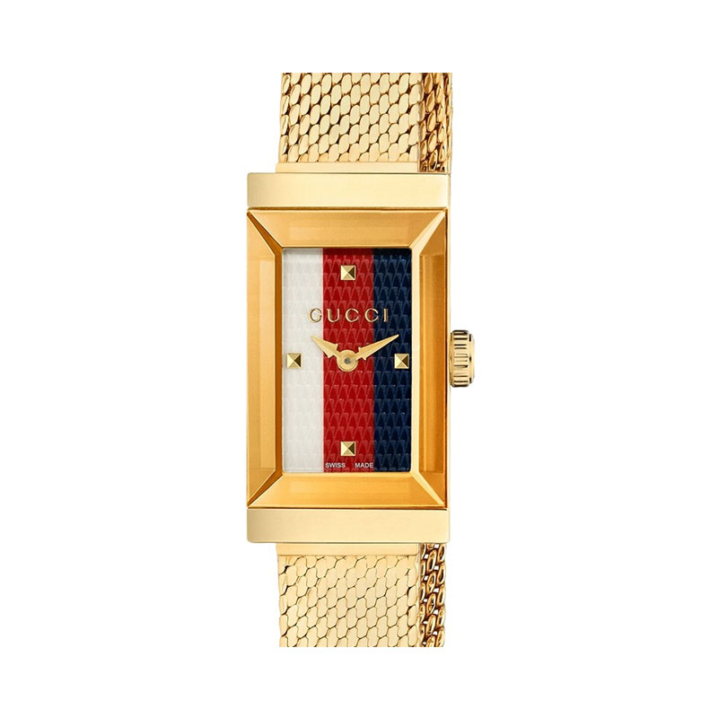 14x25mm - Ladies G Frame Gold Mesh Watch