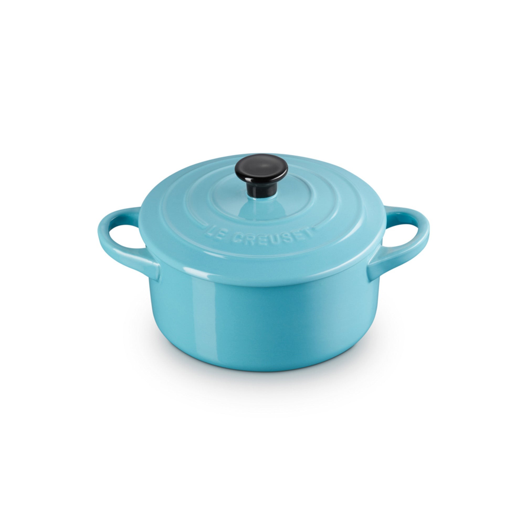 22oz Stoneware Classic Round Mini Cocotte Turquoise