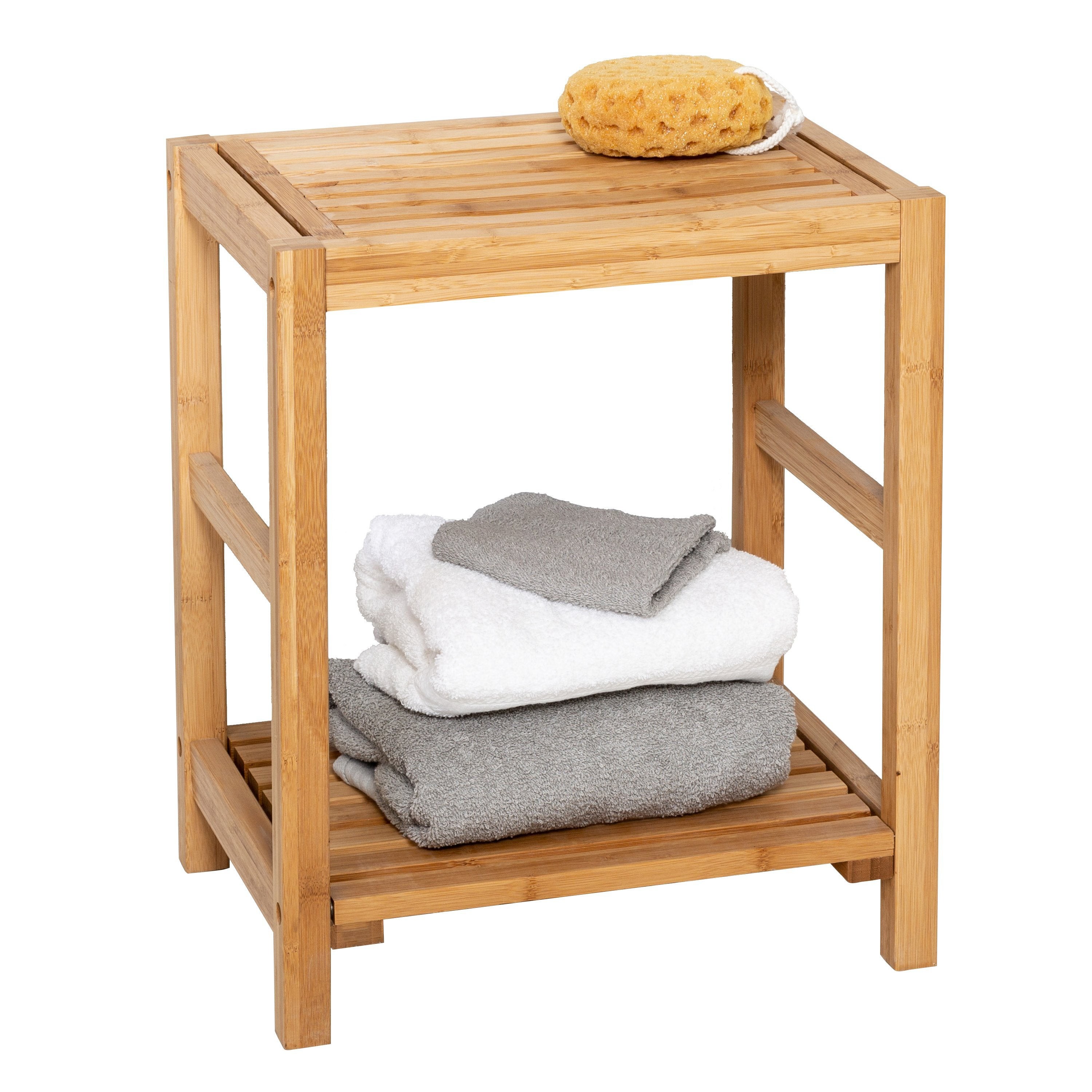 Natural Bamboo Spa Storage Bench