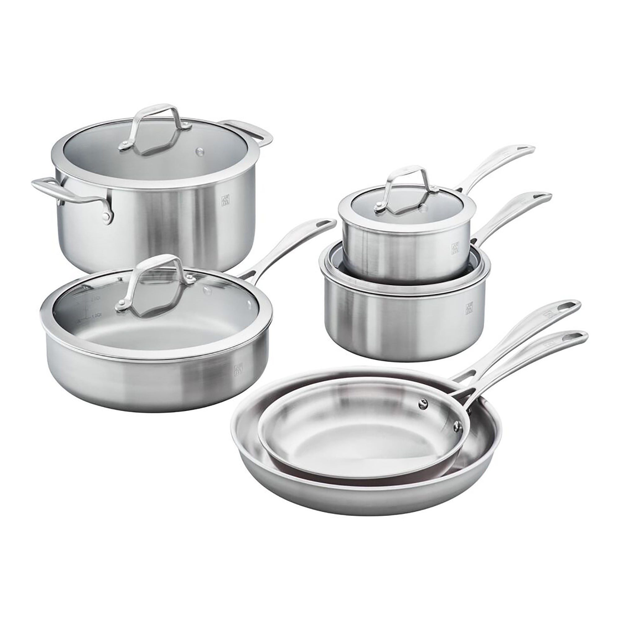 Spirit 10pc 3-Ply Stainless Steel Cookware Set