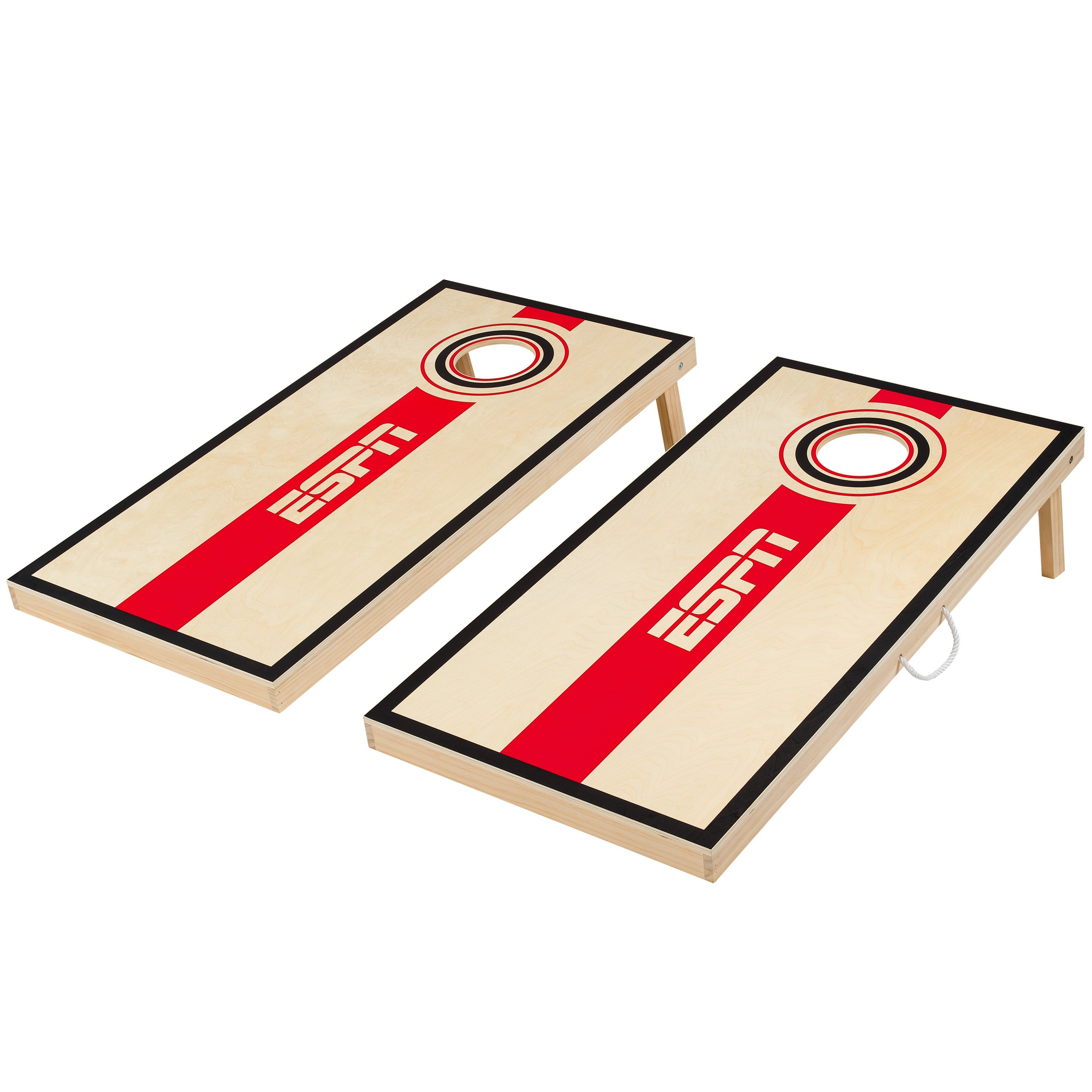 Premium 2ft x 4ft Solid Wood Cornhole Set w/ 8 Bags & Magnetic Scoreboard