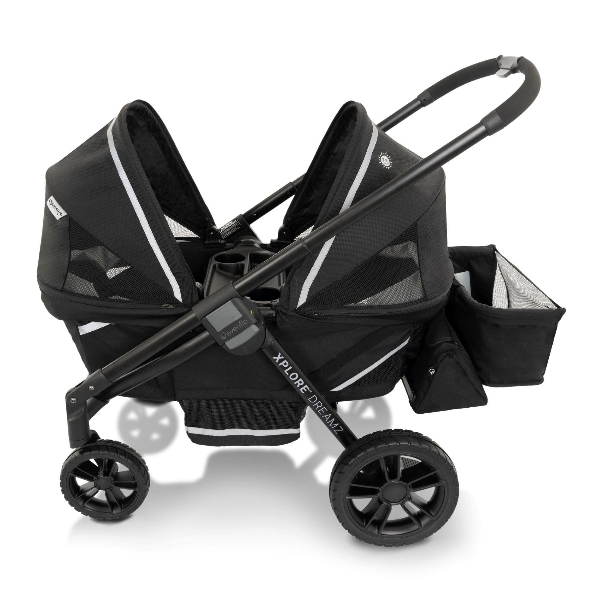 Pivot Xplore Dreamz All-Terrain Stroller Wagon w/ Bassinet Insert Jetsetter Black