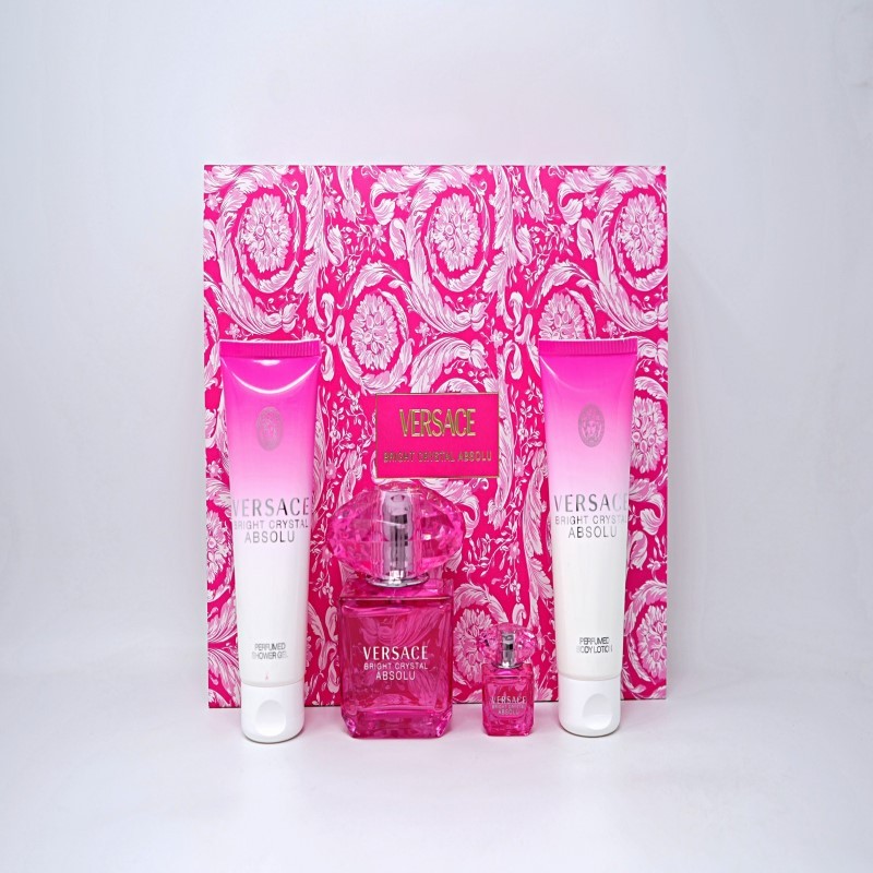 Bright Crystal Absolu (W) 4Pc Set(3.0Oz EDP Sp,3.4Oz B/L,3.4Oz S/G,5Ml Spl)