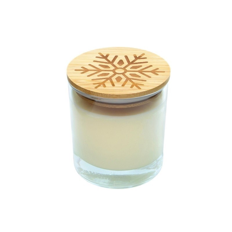 8.5 Ounce Candle Bamboo Lid - (Winter Afternoon Scent)