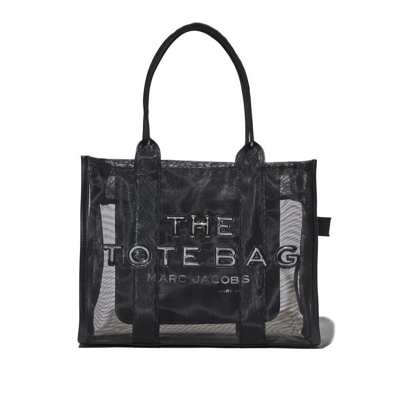 The large Traveler Tote in black Mesh