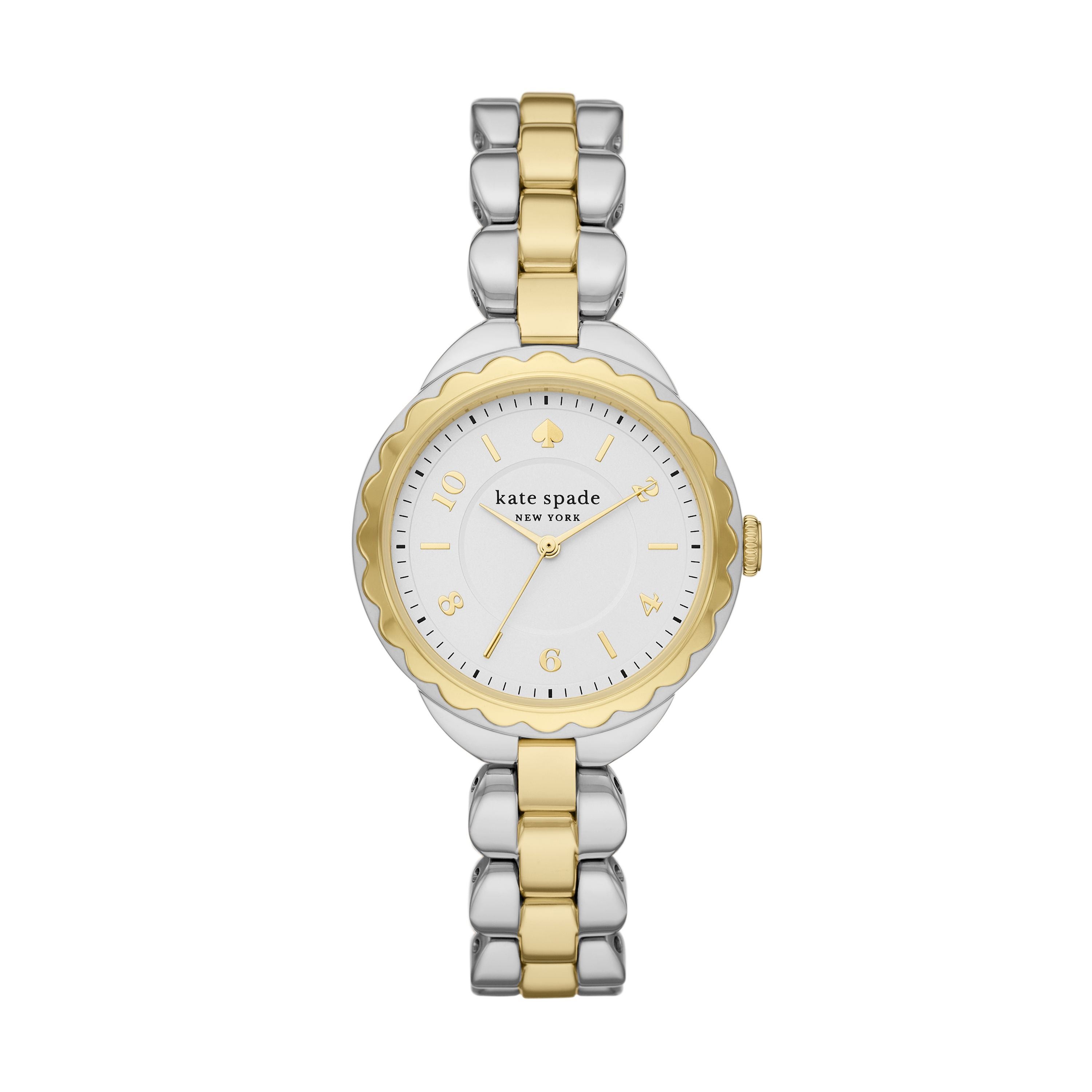 Ladies' Morningside Gold & Silver-Tone Stainless Steel Watch, White Dial