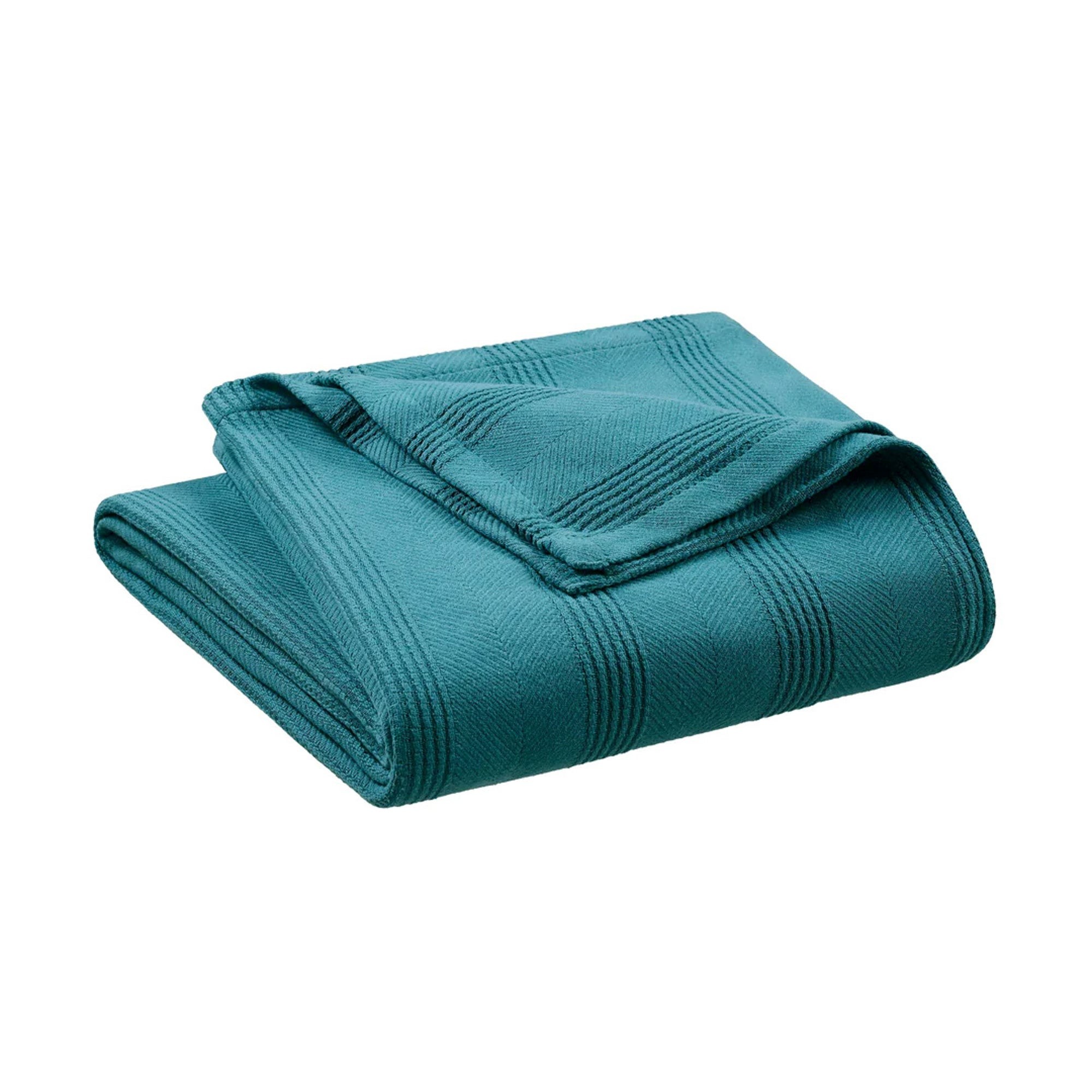 Cotton Blanket - King Pacific Blue