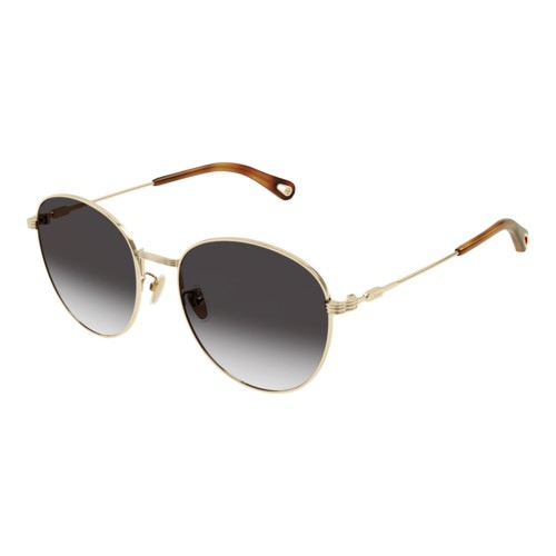 Chloe Womens CH0181SK Sunglasses Gold/Grey Gradient, Size 57 frame Gold/Grey Gradient