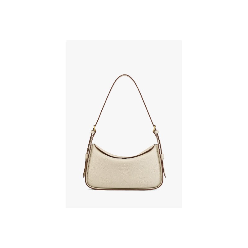 Aren Flap Hobo in Embossed Monagram Leather