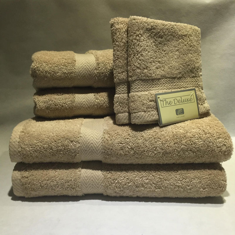 Deluxe Towel Set Taupe - (6 Piece)