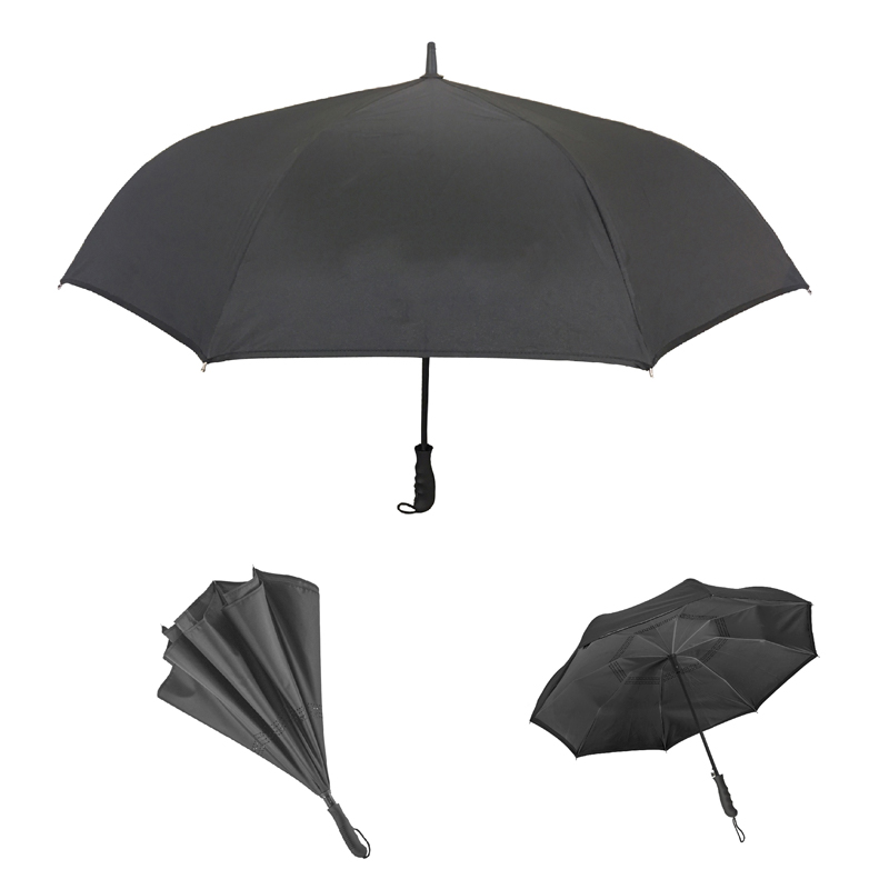 Double Canopy Umbrella - (Black)