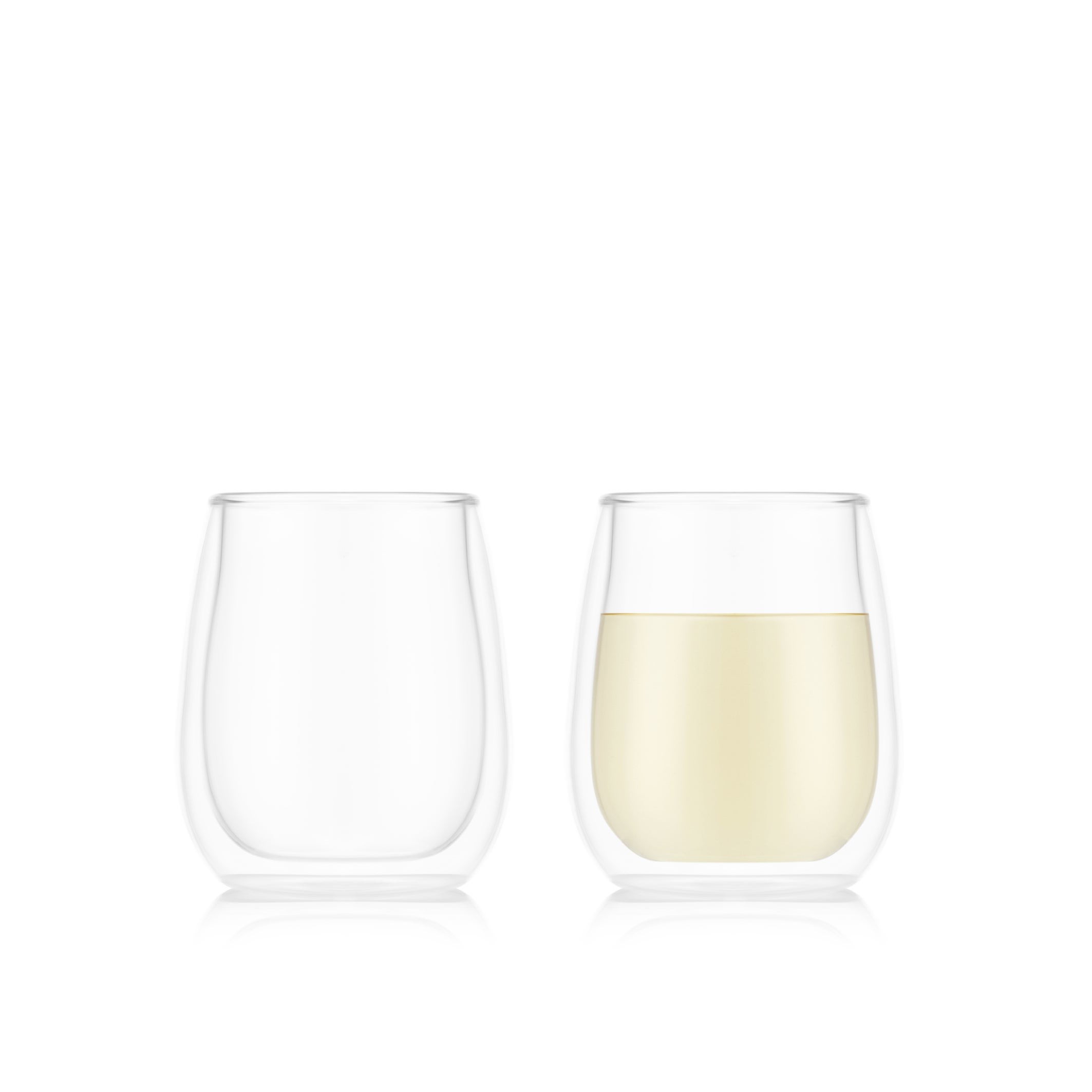 2pc SKAL Double Wall White Wine Glasses