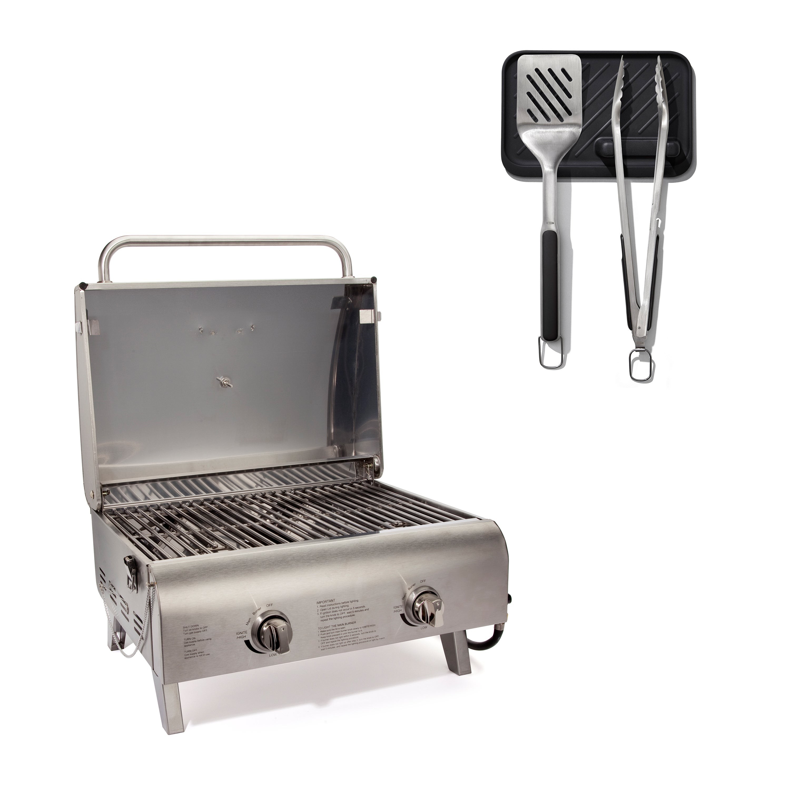 Tabletop Gas Grill Cooking Set