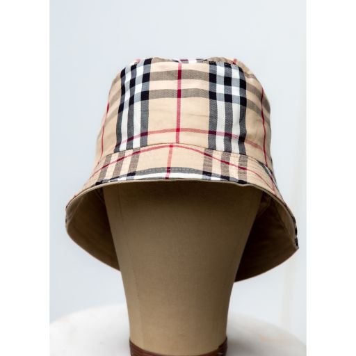 Burberry Vintage Check Technical Cotton Bucket Hat Size L