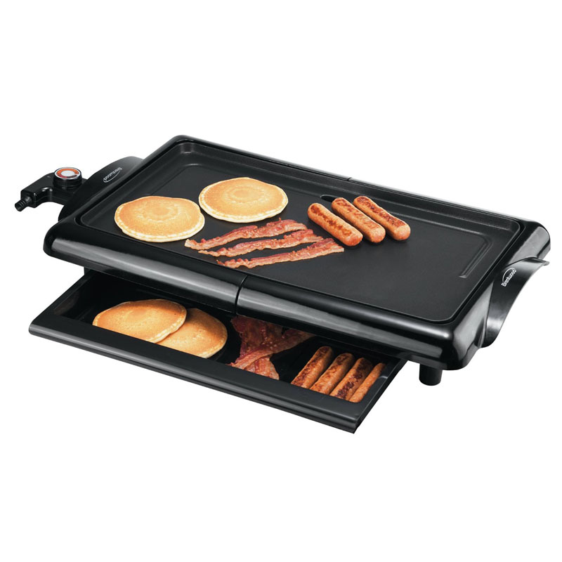 Electric Griddle with Warming Drawer
