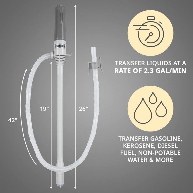 Automatic Fuel Transfer Pump, 3X More Powerful, D Battery Powered, 2.3 Gal/Minute