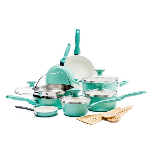 GreenPan Rio Ceramic Non-Stick 16-Piece Cookware Set