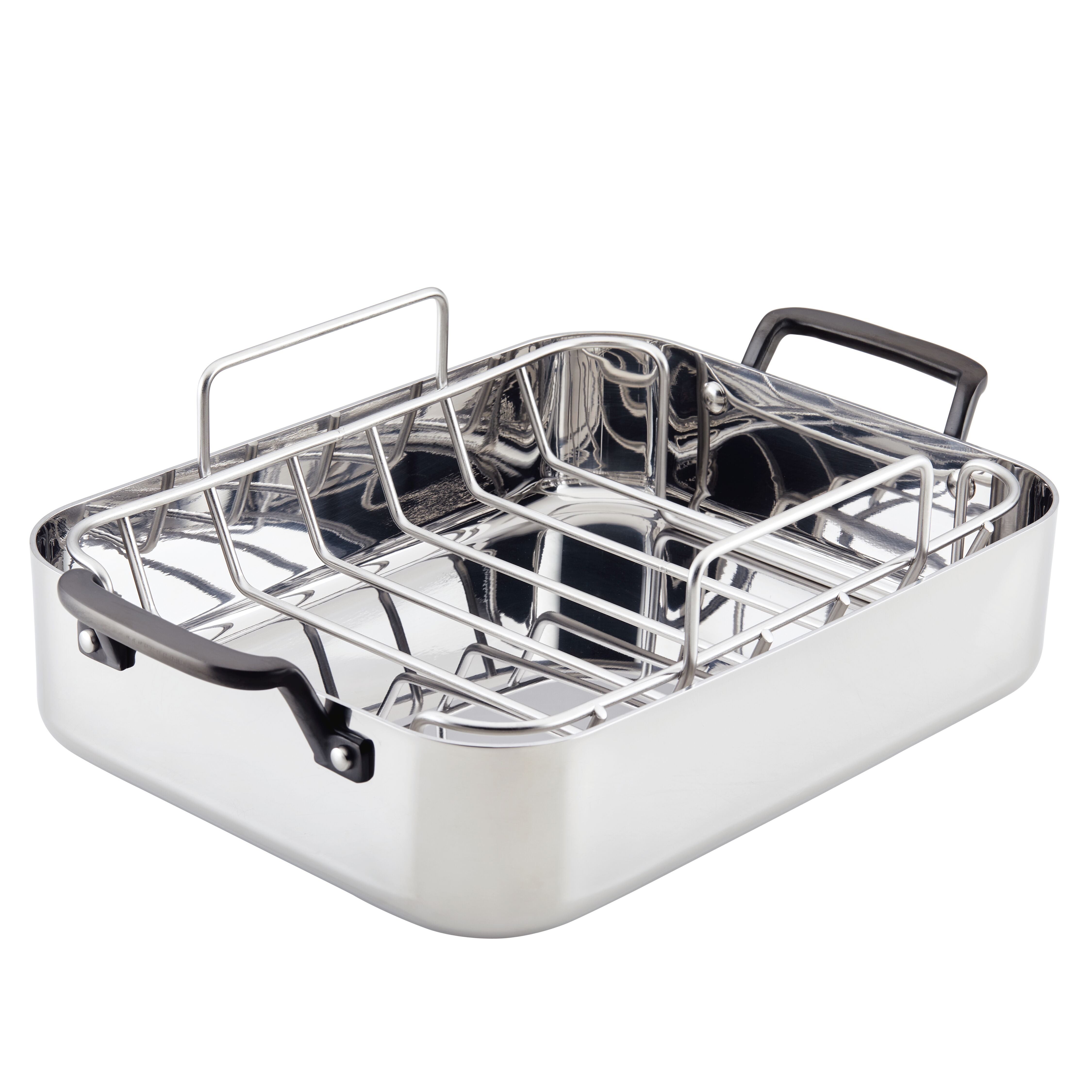 5-Ply Stainless Steel Roasting Pan w/ Rack