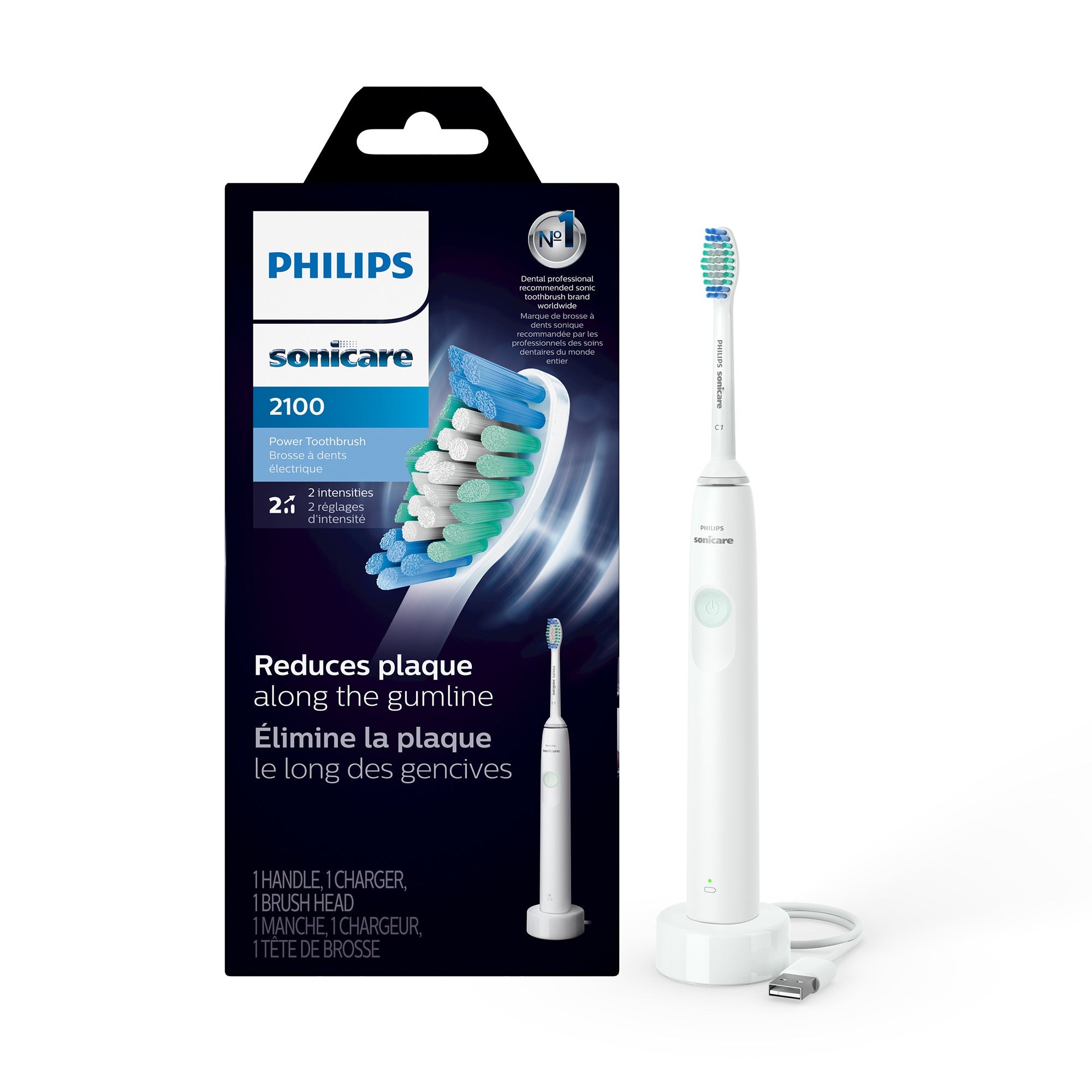 2100 Series Sonic Electric Toothbrush White Mint