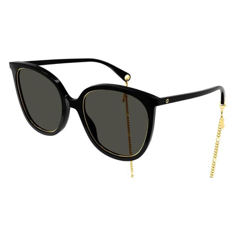 Ladies Cat Eye Shape Sunglasses - (Black)