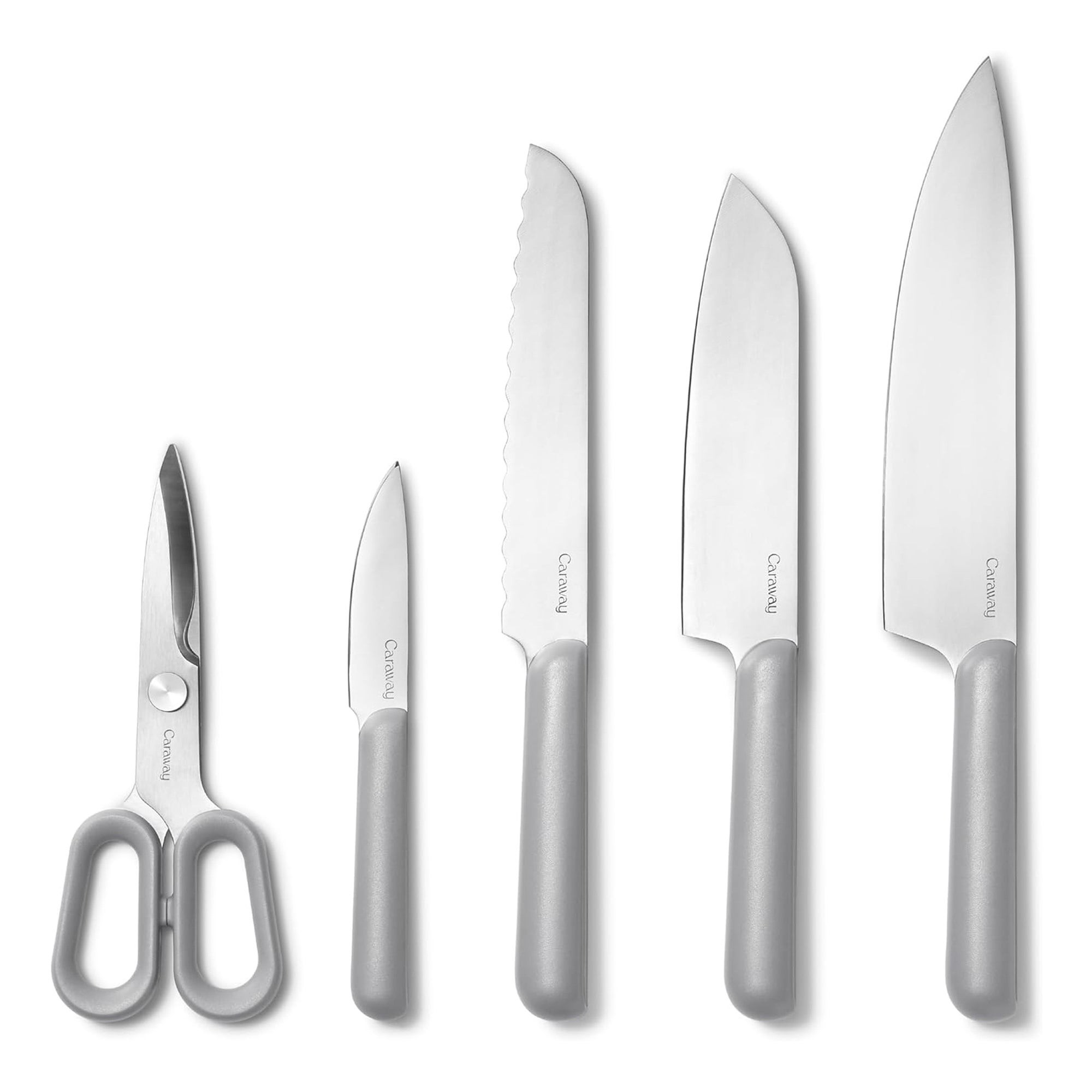 5pc Knife Set Gray