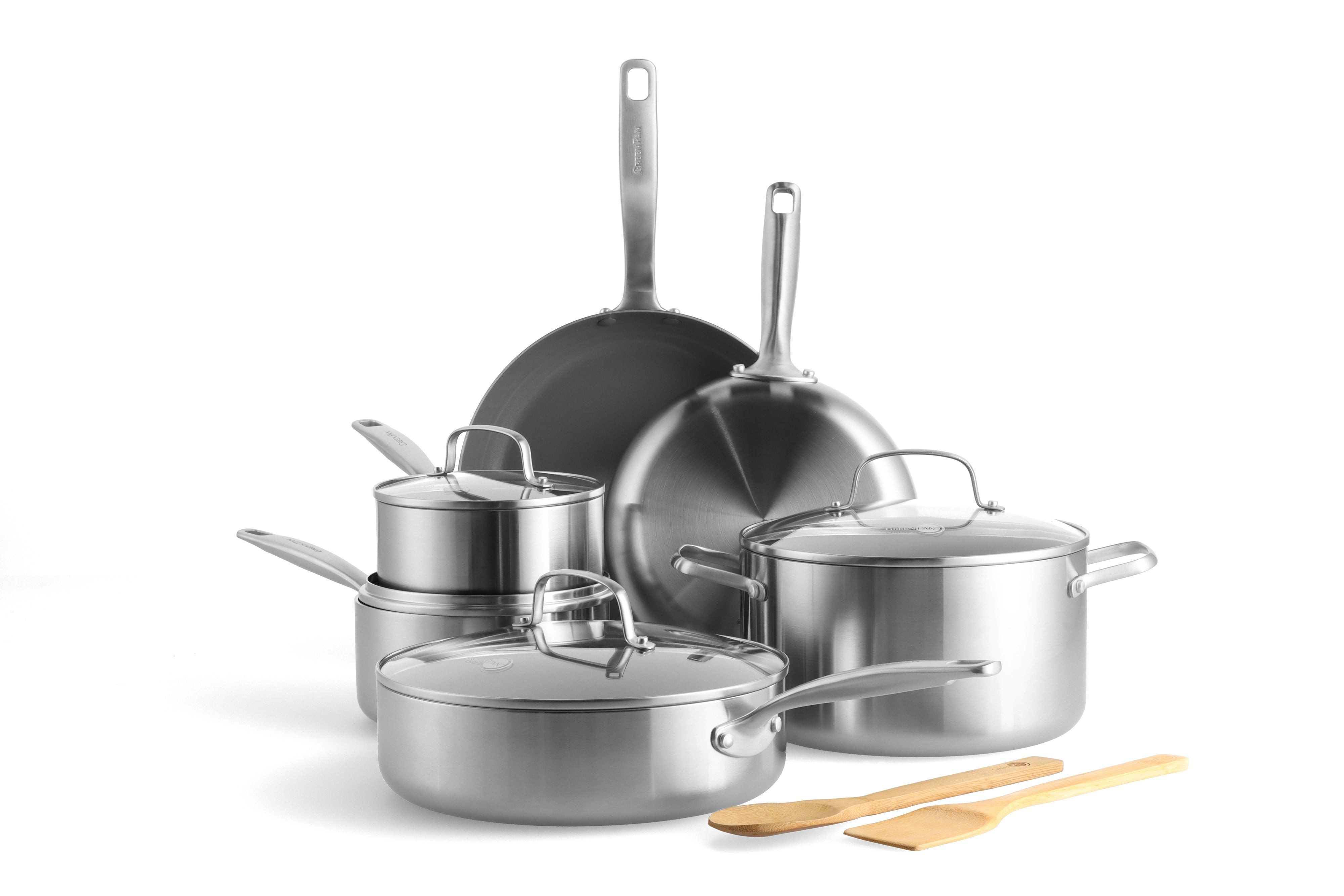 Chatham 12pc Tri-Ply Stainless Steel Nonstick Cookware Set