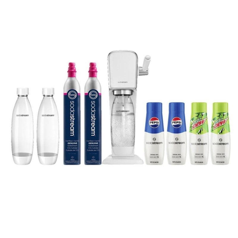 Art Bundle Kit With 2 Co2 Cylinders 2 Carbonations Bottles And 4 Bottles Of Syrup