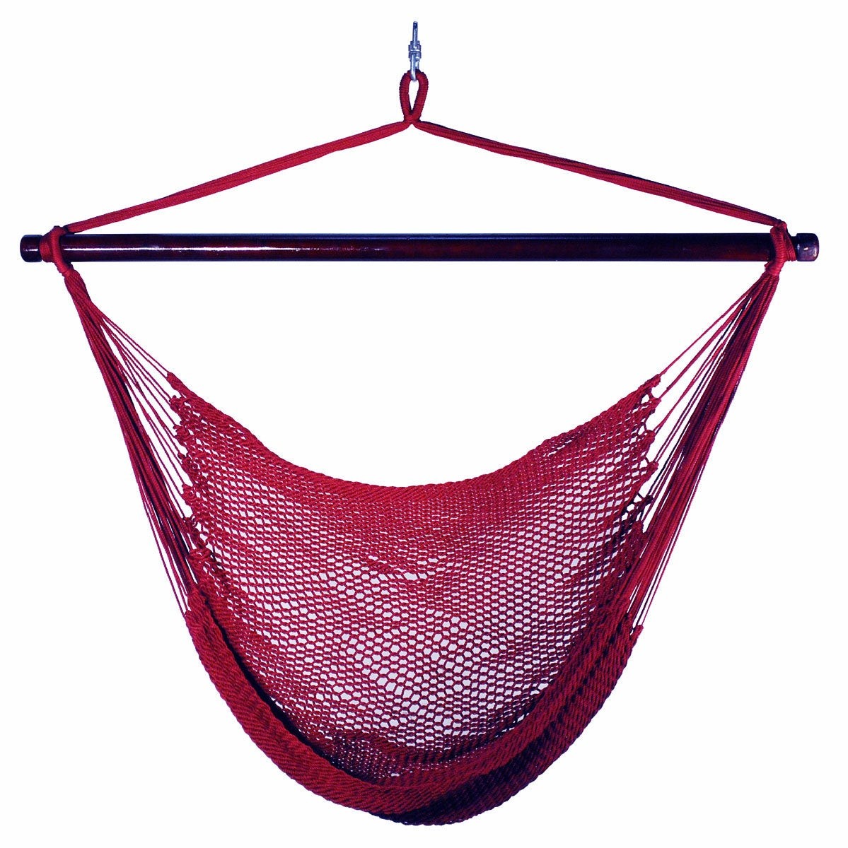 Hanging Caribbean Rope Chair Burgundy