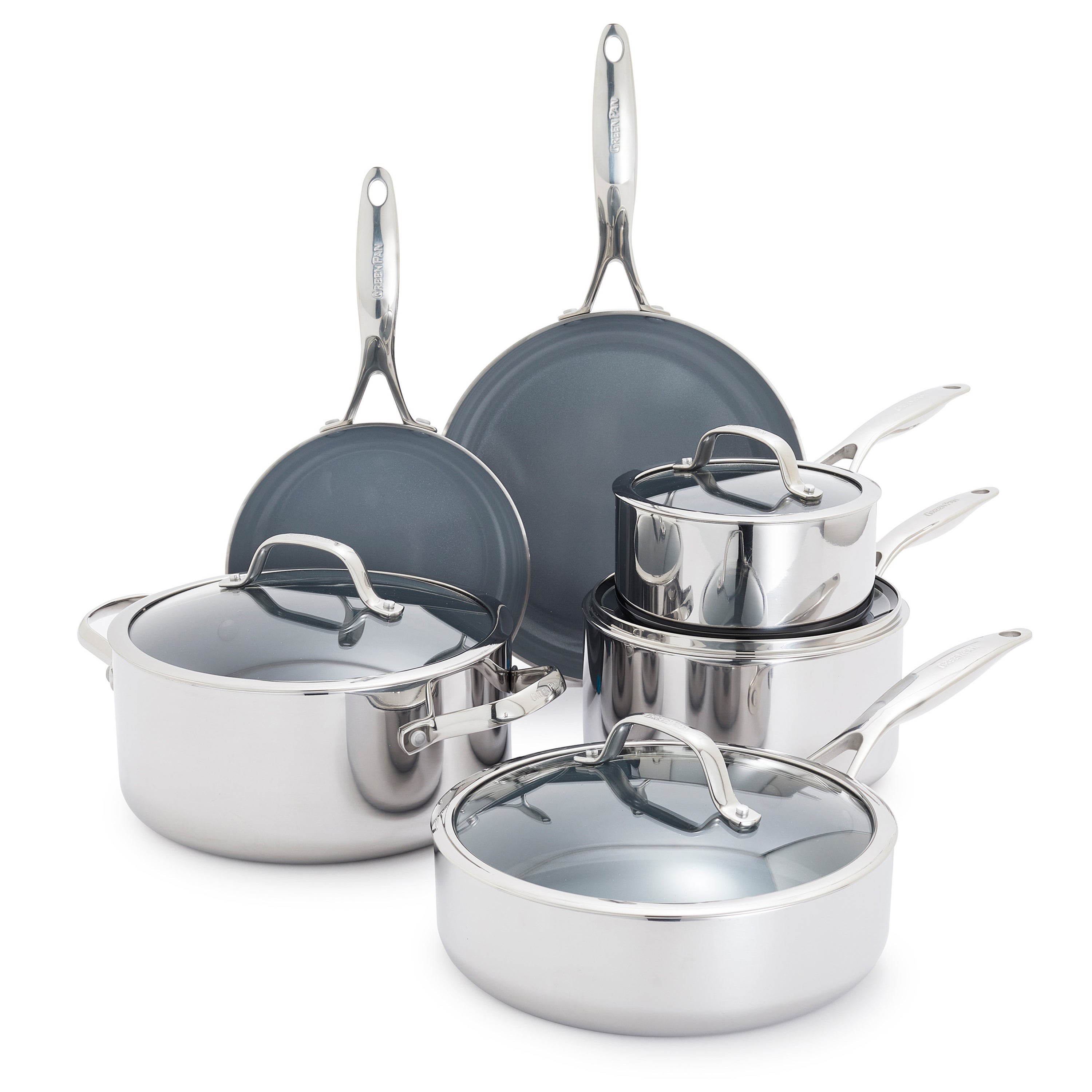 Valencia Pro 10pc Stainless Steel Nonstick Cookware Set