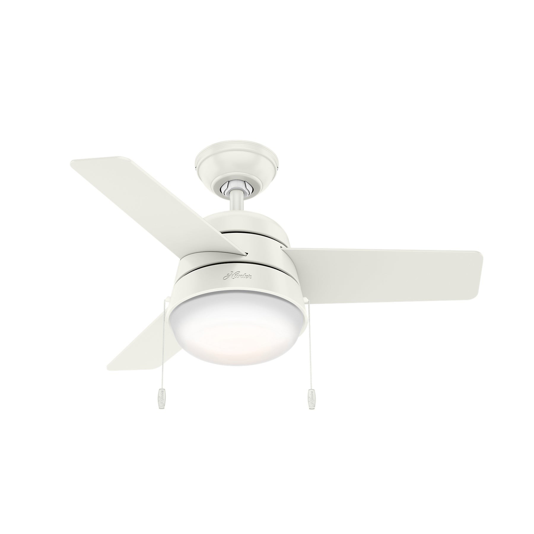 Aker 36" Ceiling Fan w/ Light Kit White
