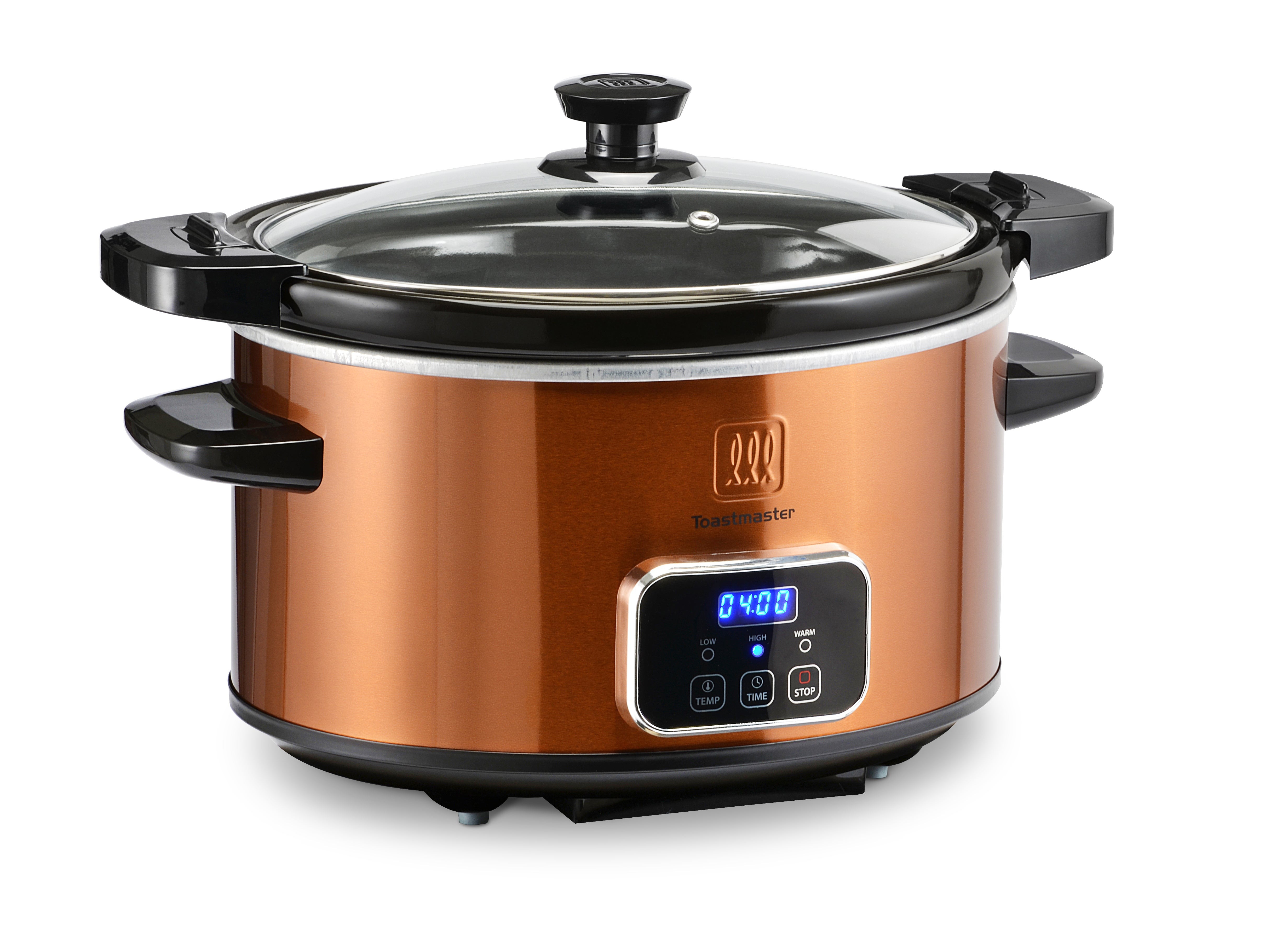 4qt Digital Slow Cooker w/ Locking Lid Copper