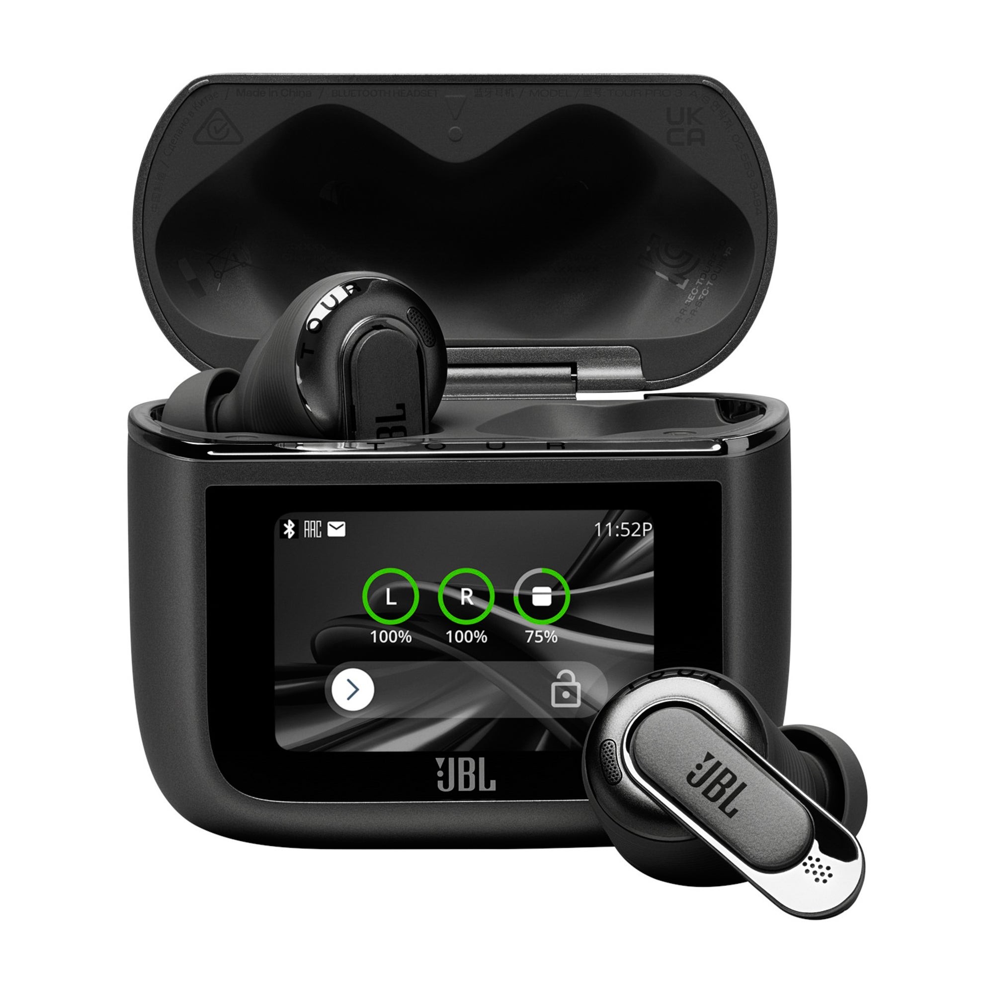 Tour Pro 3 True Wireless Noise Cancelling Earbuds Black