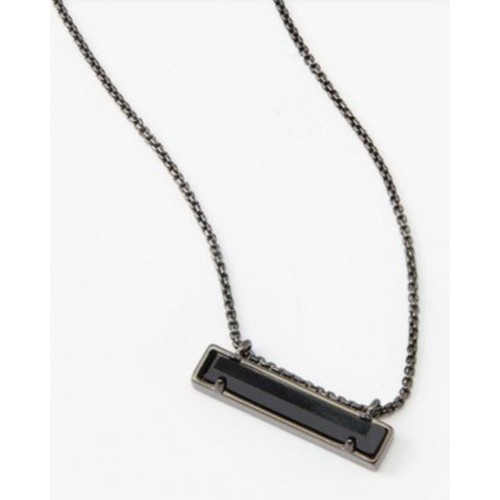 Kendra Scott Leanor Gunmetal Pendant Necklace in Black