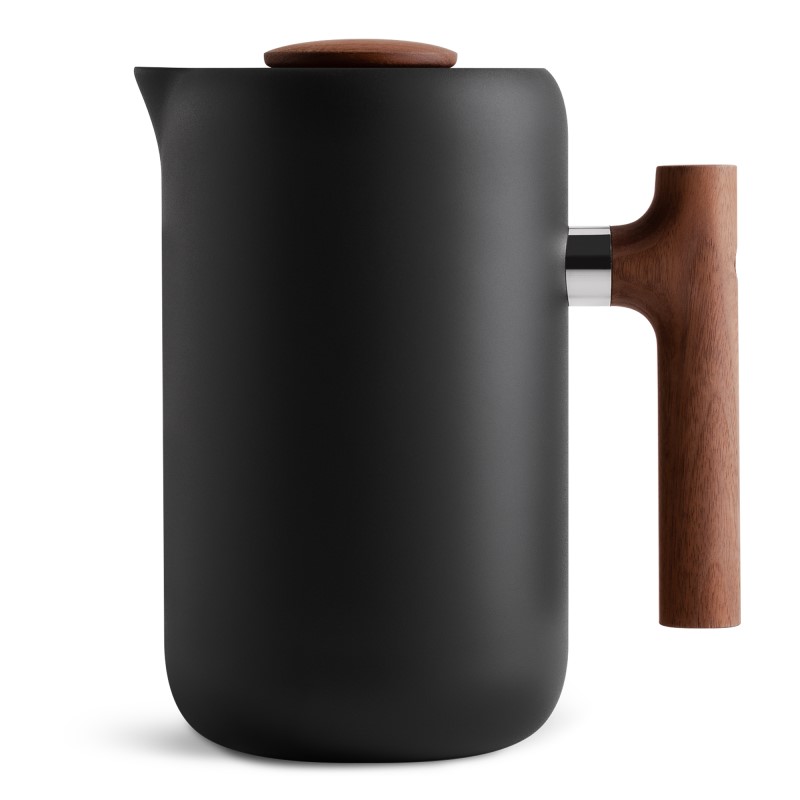 Clara French Press 24oz - (Matte Black Walnut Handle)