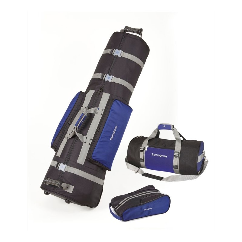 Wheeling Golf Travel Cover w/ Shoe Bag & Duffel - (Blue)