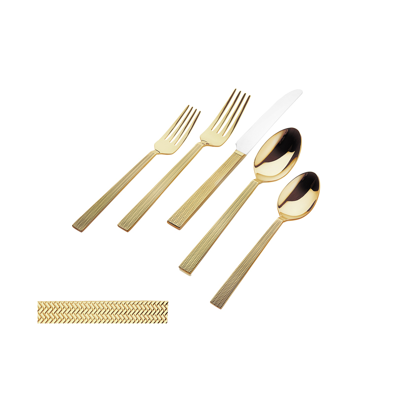 Harrington Gold Over Stainless Steel Flatware Set - (20 Piece) - (Service for 4)