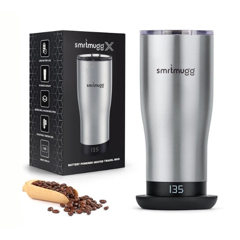 X Heated Travel Mug - Stainless Steel