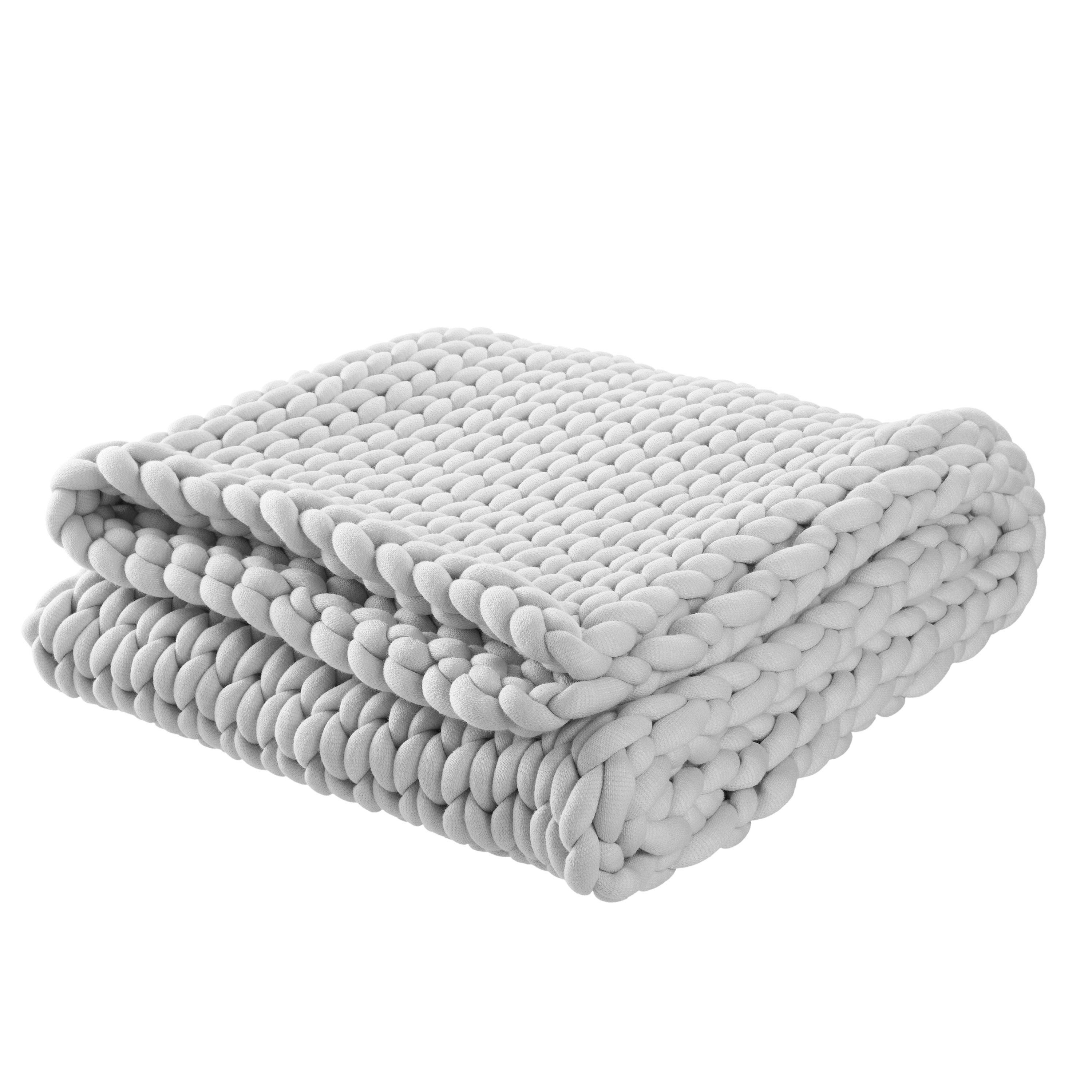 9lb Weighted Knit Blanket Gray