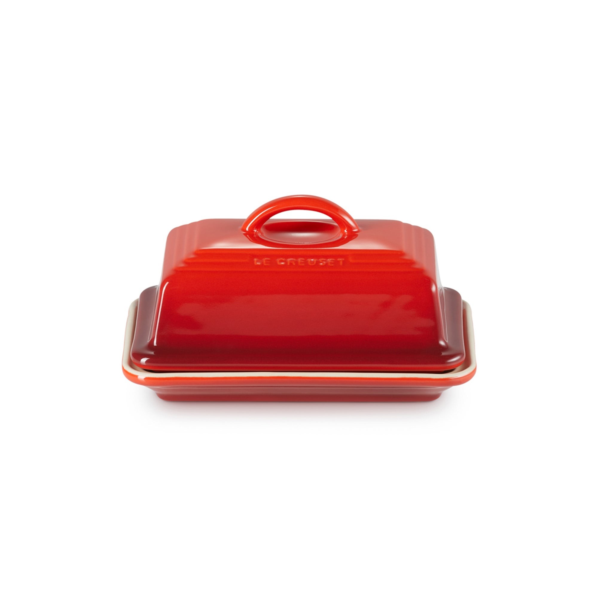 European Butter Dish Cerise