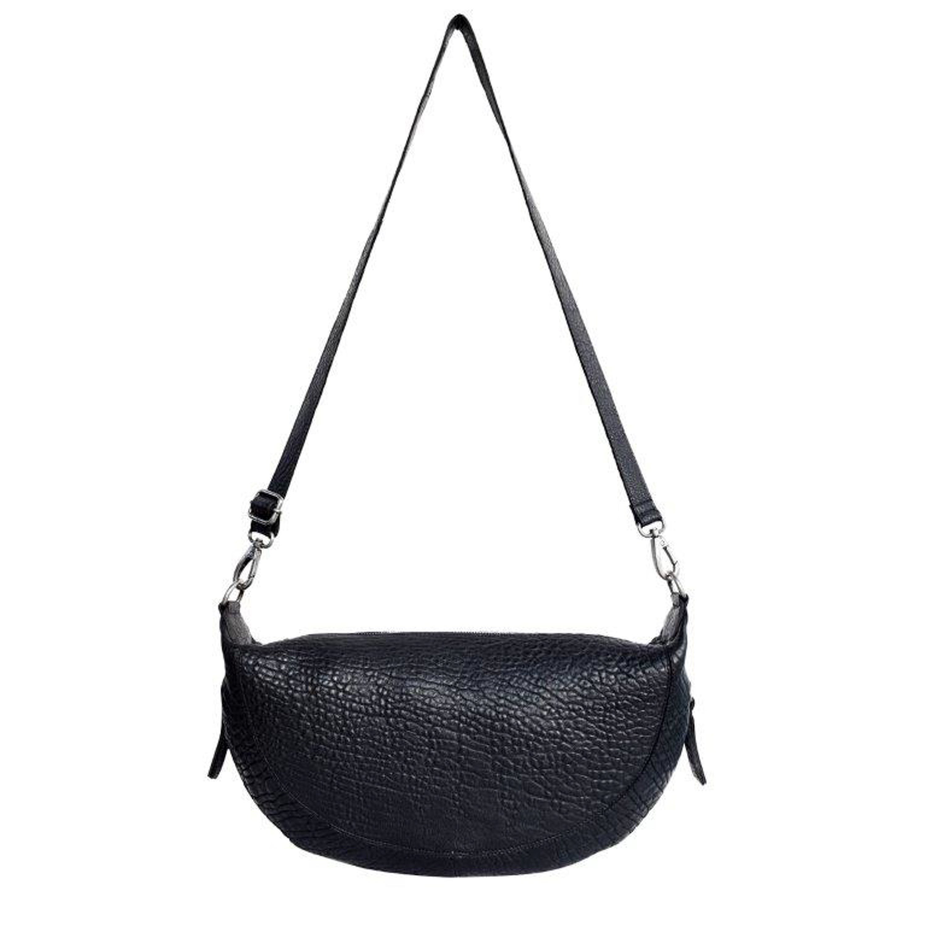 Callie Leather Sling/Crossbody Bag Black